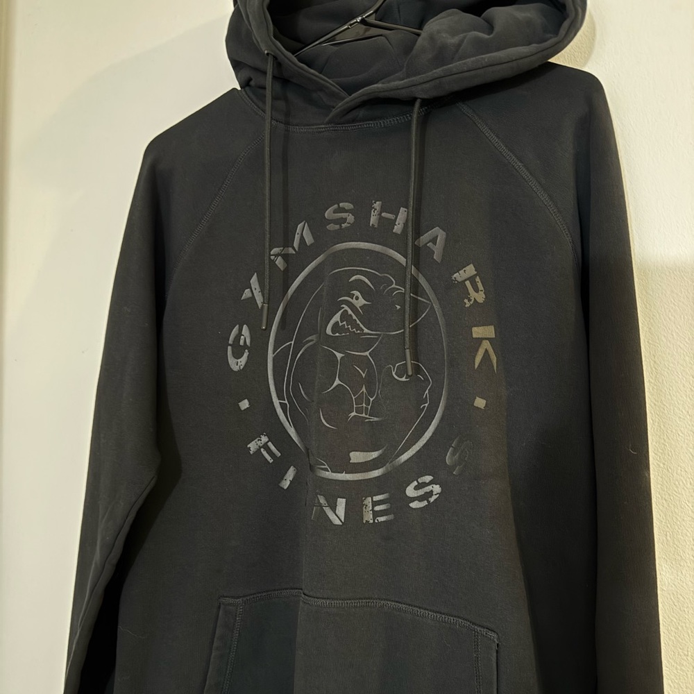 Gymshark Black Long Sleeve Lifting Club Pullover Hoodie